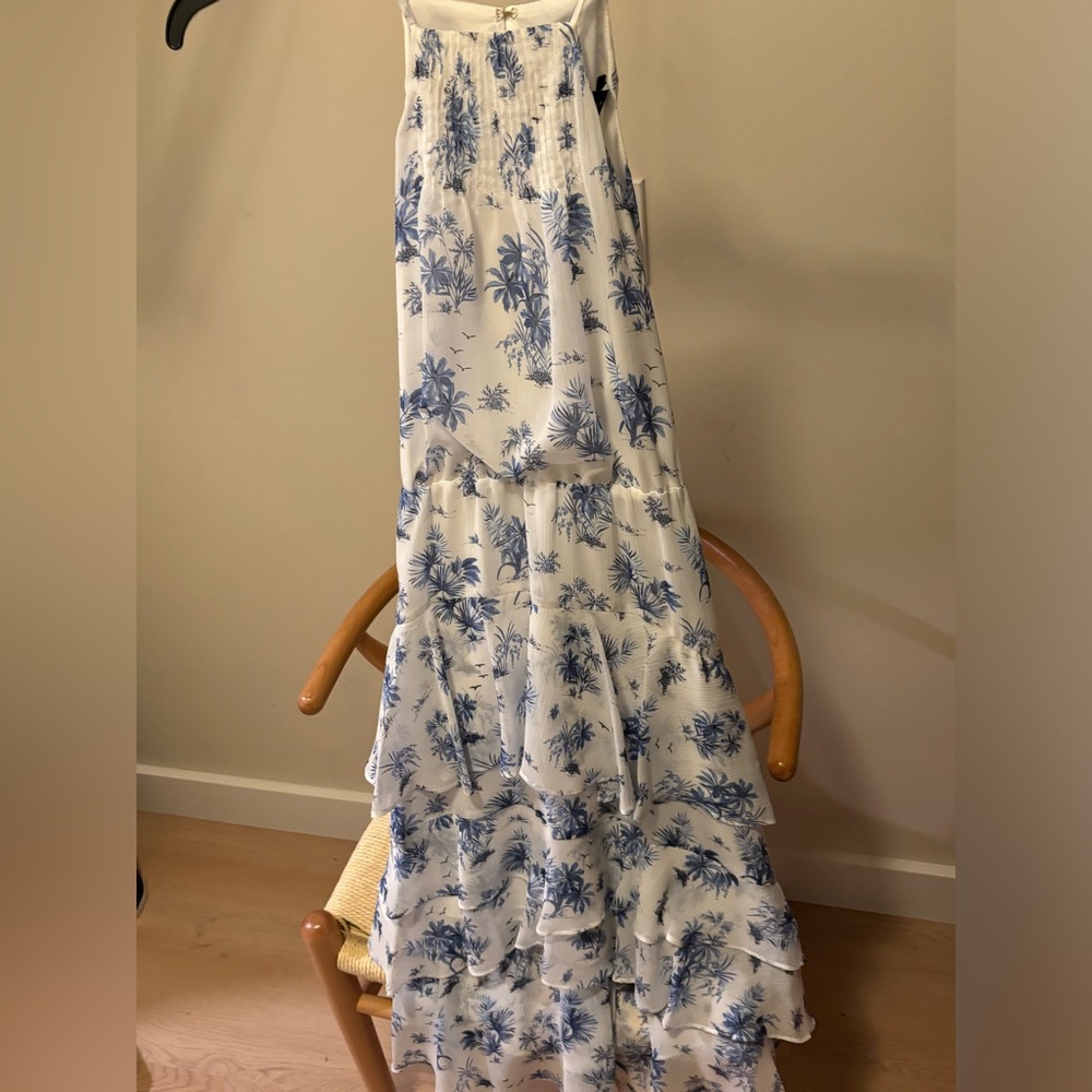 Tommy Hilfiger palm floral dress chiffon material